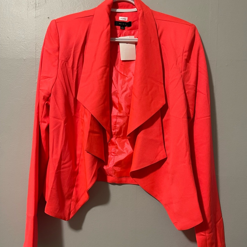 Mine Cropped Blazer with Waterfall Lapels